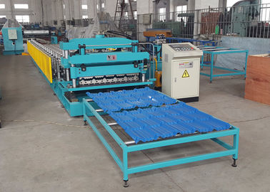 Pressed Steel Roof Tile Roll Forming Line For PPGI / GI / PPGL / GL Coils