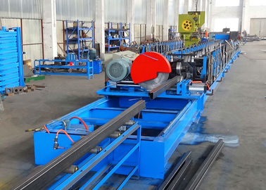 Self Seamed Step Rack Roll Forming Machine With Flying Saw Cutoff